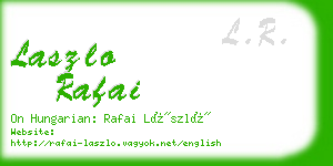 laszlo rafai business card